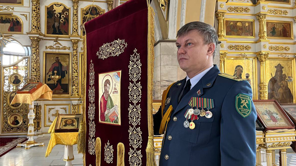 Освящение хоругви Могилёвской таможни провели в Трёхсвятительском соборе