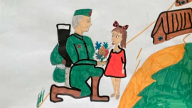 «Герою моей семьи из 2025 в 1945» // Детские рисунки и видеообращение к герою