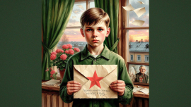 «Письма через годы» // ИИ оживил фото // Герою моей семьи из 2025 в 1945